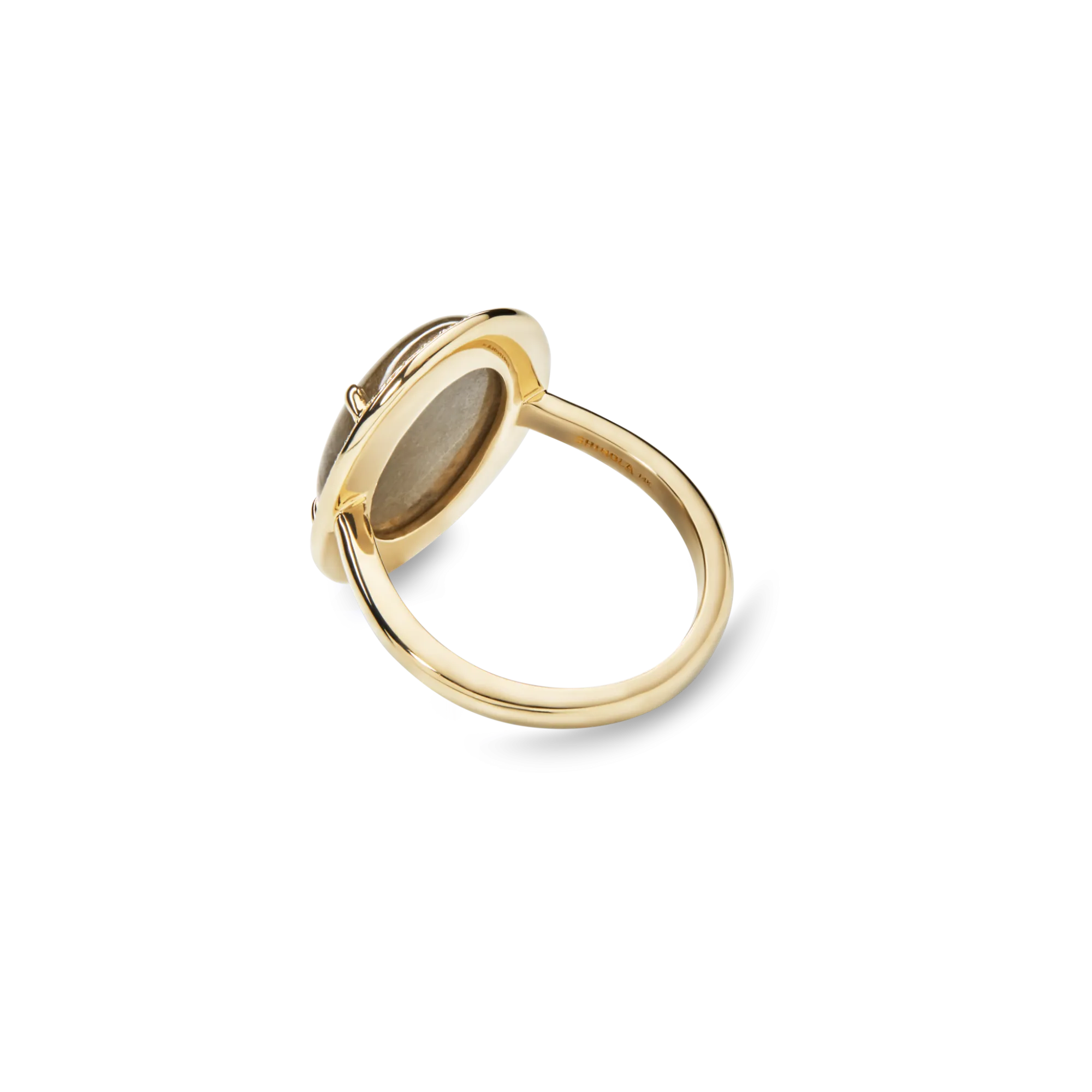 Shinola Rings|Best Sellers|Diamond Pave Oval Petoskey Ring