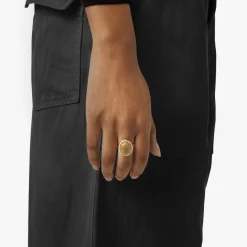 Shinola Rings|Best Sellers|Diamond Pave Oval Petoskey Ring