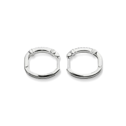 Shinola Shop All Women'S Jewelry|Fine Jewelry|Diamond Pave Rivet Double Row Hoop Earrings
