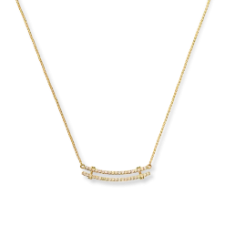 Shinola Shop All Women'S Jewelry|Necklaces|Diamond Pave Rivet Double Row Necklace Yellow Gold