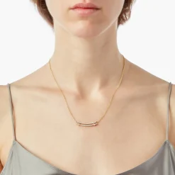 Shinola Shop All Women'S Jewelry|Necklaces|Diamond Pave Rivet Double Row Necklace Yellow Gold