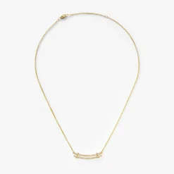Shinola Shop All Women'S Jewelry|Necklaces|Diamond Pave Rivet Double Row Necklace Yellow Gold