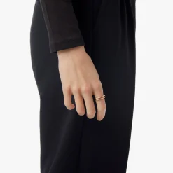 Shinola Diamonds|Diamond Pave Rivet Double Row Ring