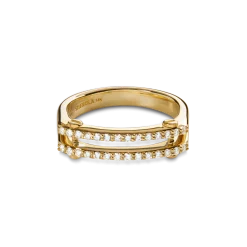 Shinola Diamonds|Diamond Pave Rivet Double Row Ring