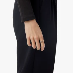 Shinola Rings|Shop All Women'S Jewelry|Diamond Pave Rivet Double Row Ring