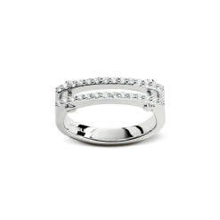 Shinola Rings|Shop All Women'S Jewelry|Diamond Pave Rivet Double Row Ring