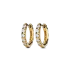 Shinola Shop All Women'S Jewelry|14K Gold|Diamond Petite Round Huggie Earrings