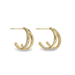 Shinola Shop All Women'S Jewelry|New Arrivals|Diamond Rivet Huggies