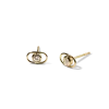 Shinola Shop All Women'S Jewelry|14K Gold|Diamond Rivet Oval Stud Earrings