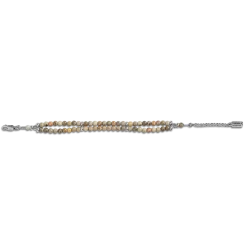 Shinola Bracelets|Bracelets|Double Row Petoskey Beaded Bracelet
