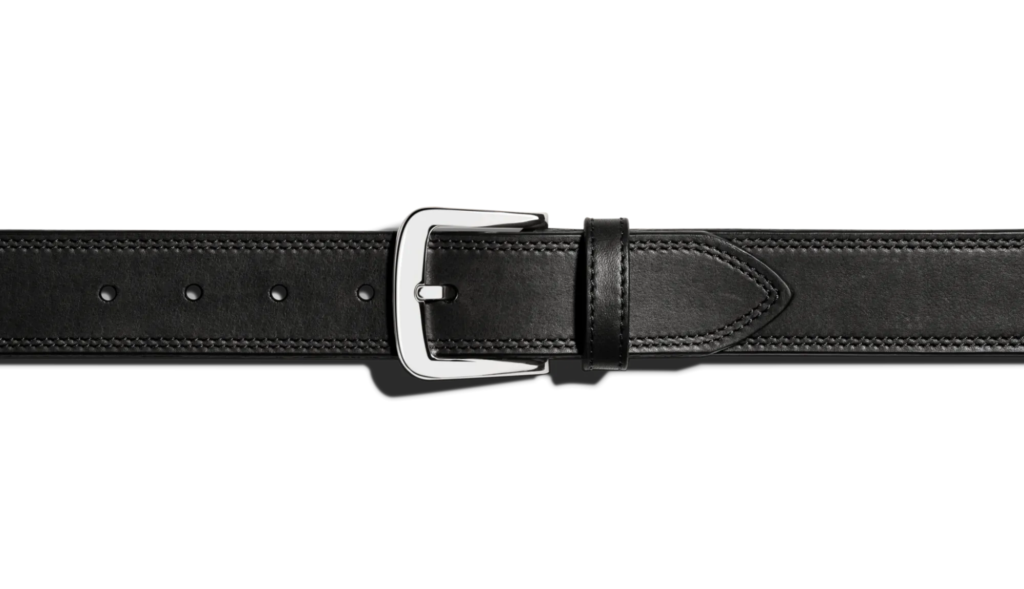 Shinola Belts|Belts|1 1/2" Double Stitch Belt Black