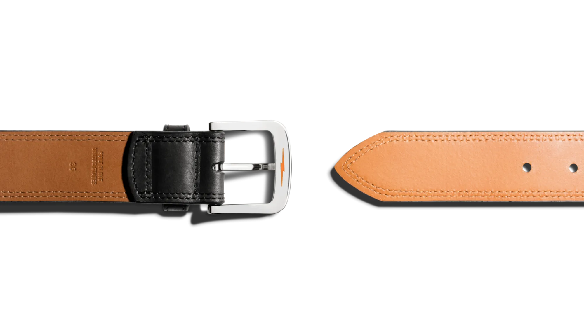 Shinola Belts|Belts|1 1/2" Double Stitch Belt Black