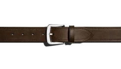 Shinola Belts|Belts|1 1/2" Double Stitch Belt Deep Brown
