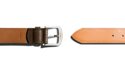 Shinola Belts|Belts|1 1/2" Double Stitch Belt Deep Brown