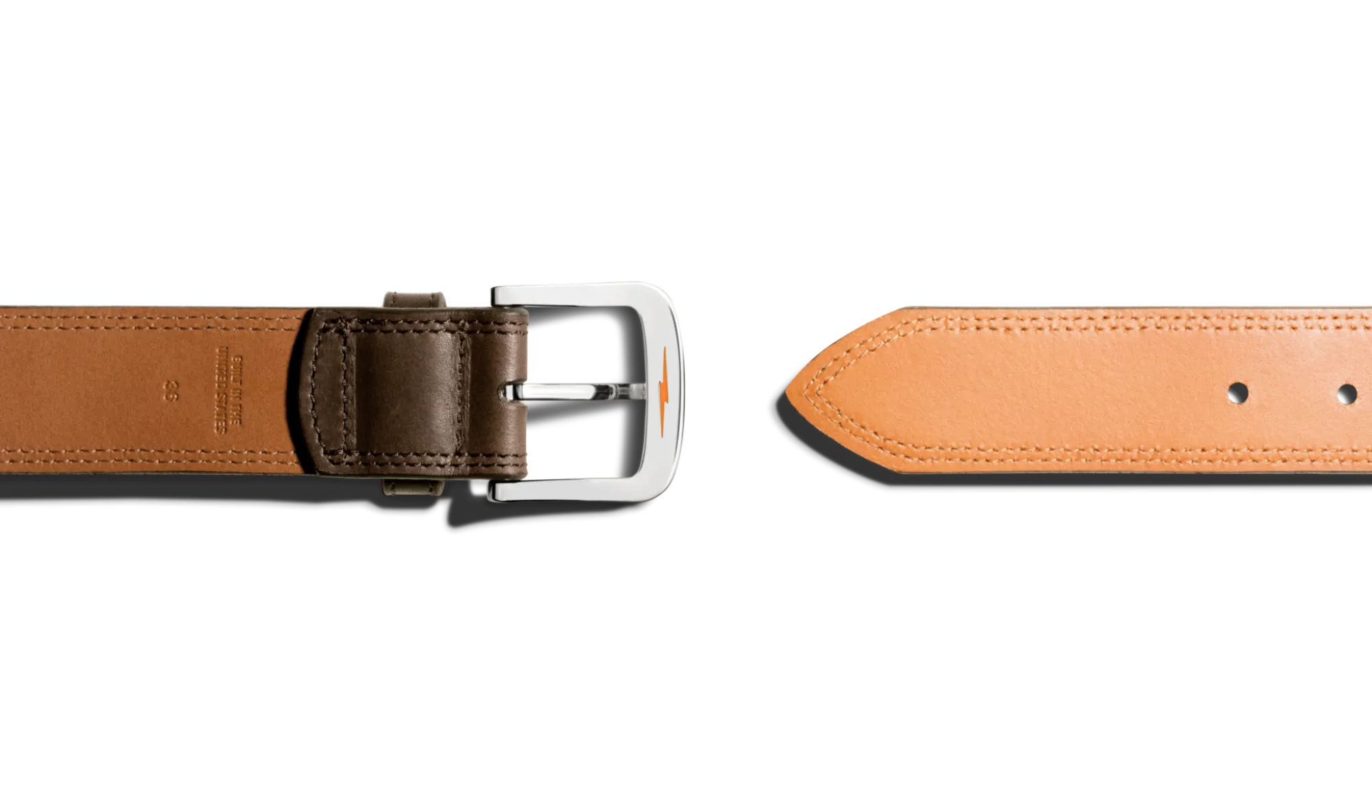 Shinola Belts|Belts|1 1/2" Double Stitch Belt Deep Brown