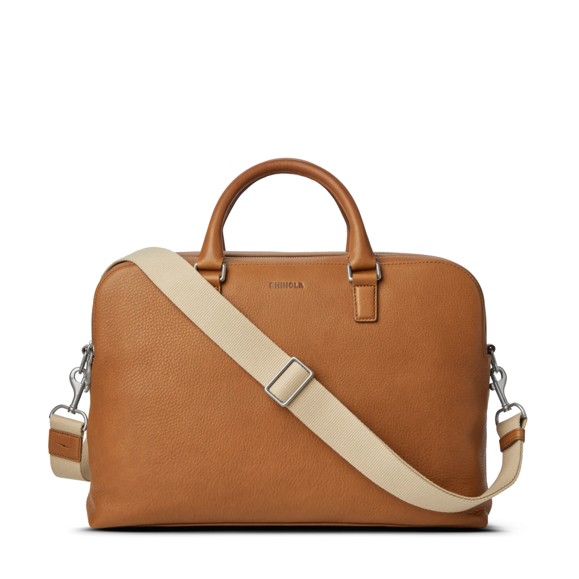 Shinola Briefcases|Shop All Men'S Leather & Bags|Double Zip Briefcase Tan