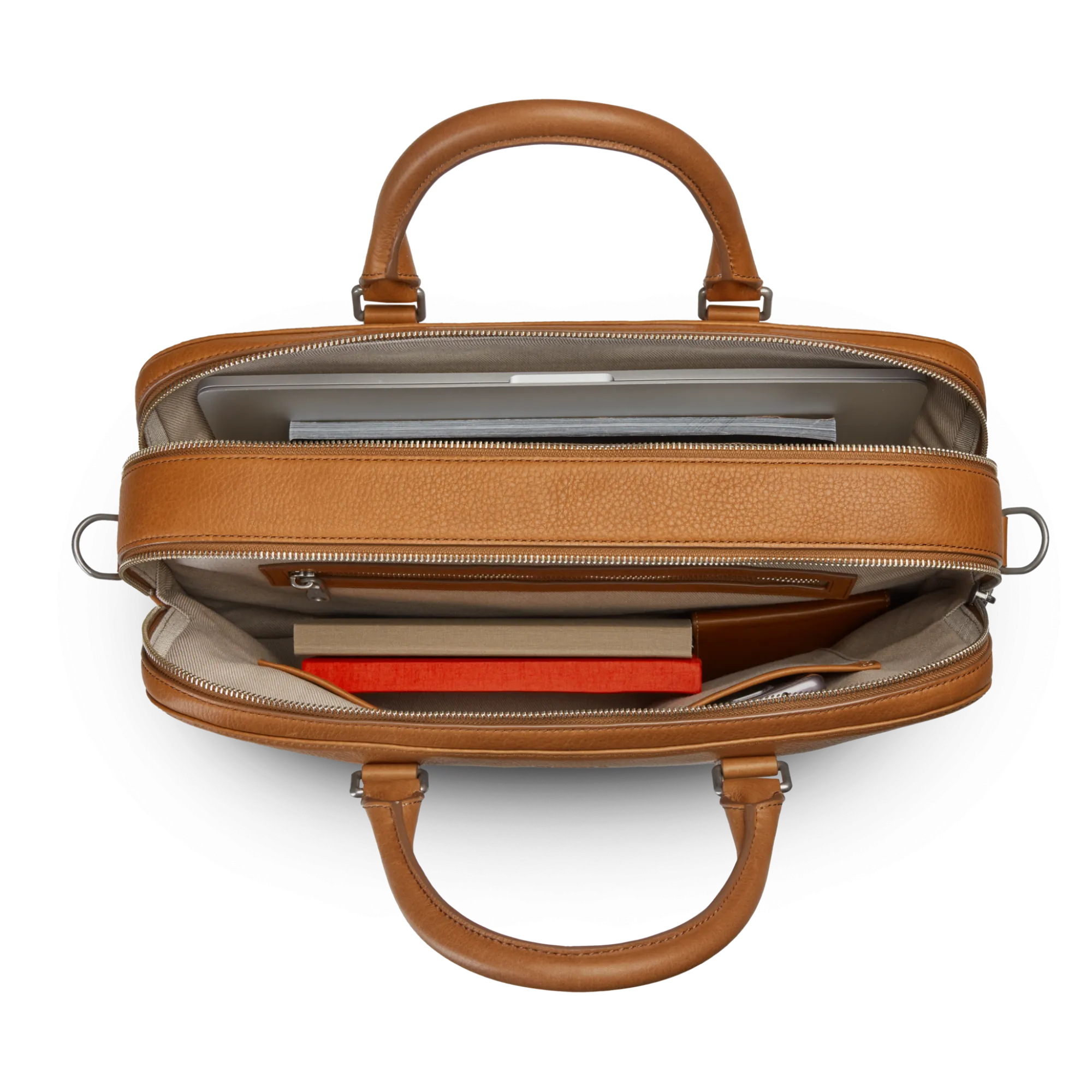 Shinola Briefcases|Shop All Men'S Leather & Bags|Double Zip Briefcase Tan