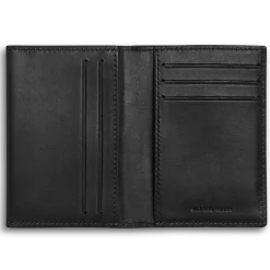 Shinola Monogrammable|Personalizable|Folded Card Holder Wallet Black