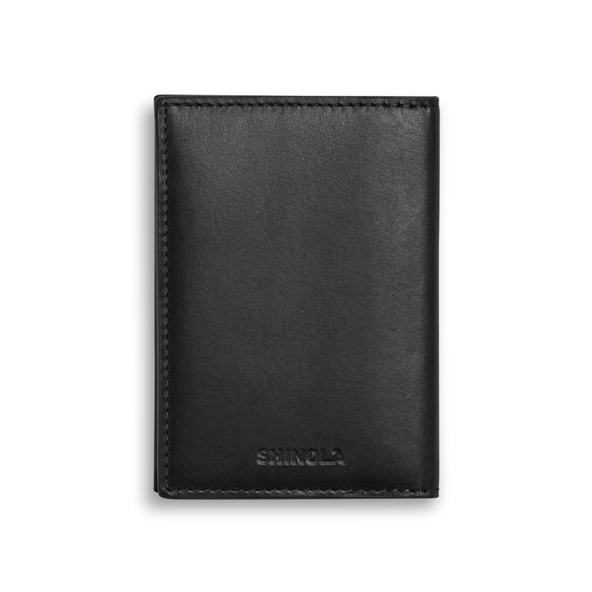 Shinola Monogrammable|Personalizable|Folded Card Holder Wallet Black