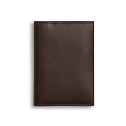 Shinola Monogrammable|Personalizable|Folded Card Holder Wallet Dark Brown