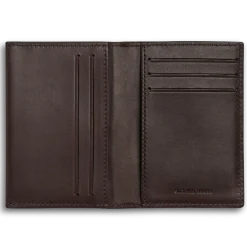 Shinola Monogrammable|Personalizable|Folded Card Holder Wallet Dark Brown
