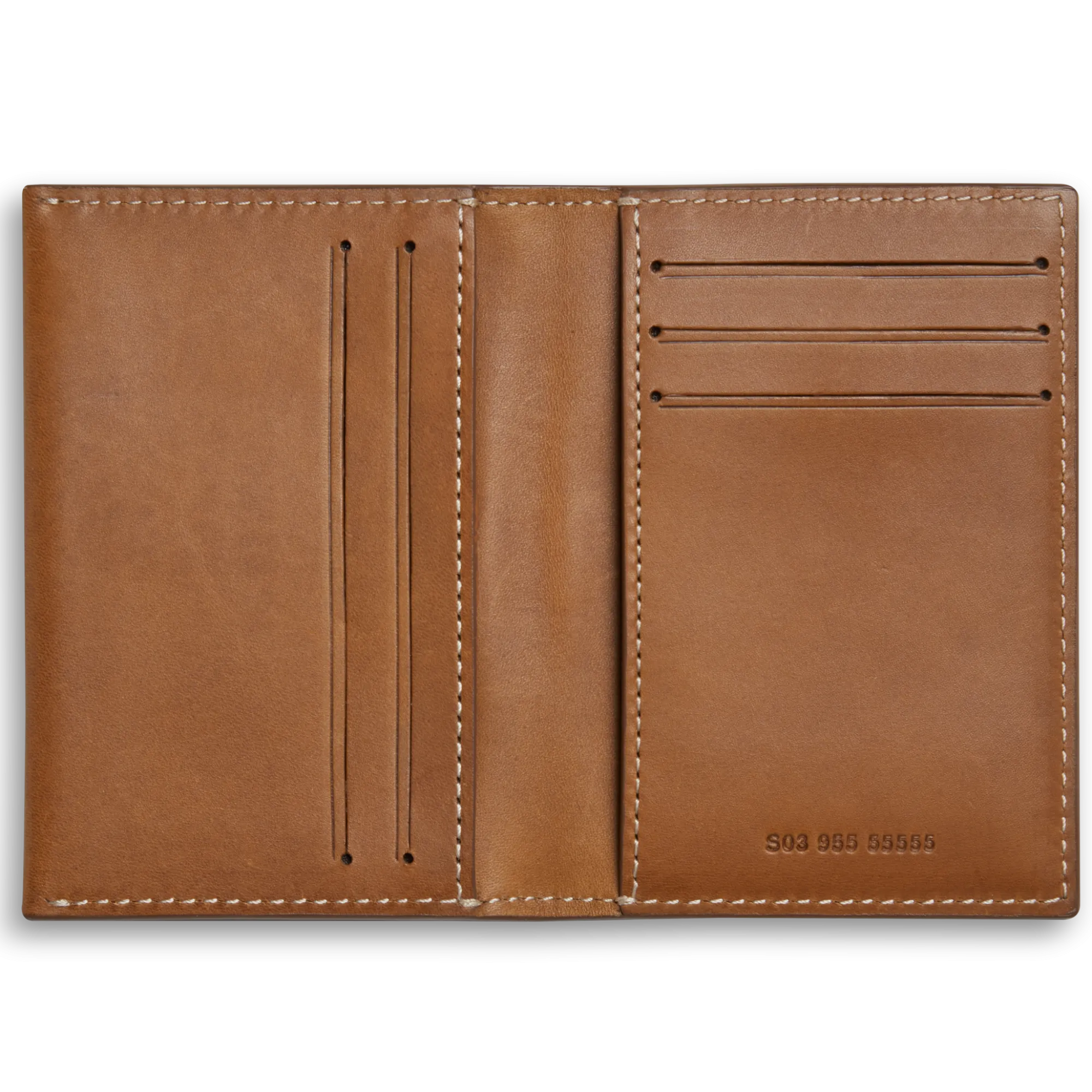 Shinola Monogrammable|Personalizable|Folded Card Holder Wallet Tan