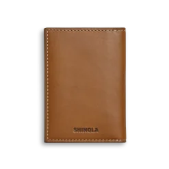 Shinola Monogrammable|Personalizable|Folded Card Holder Wallet Tan