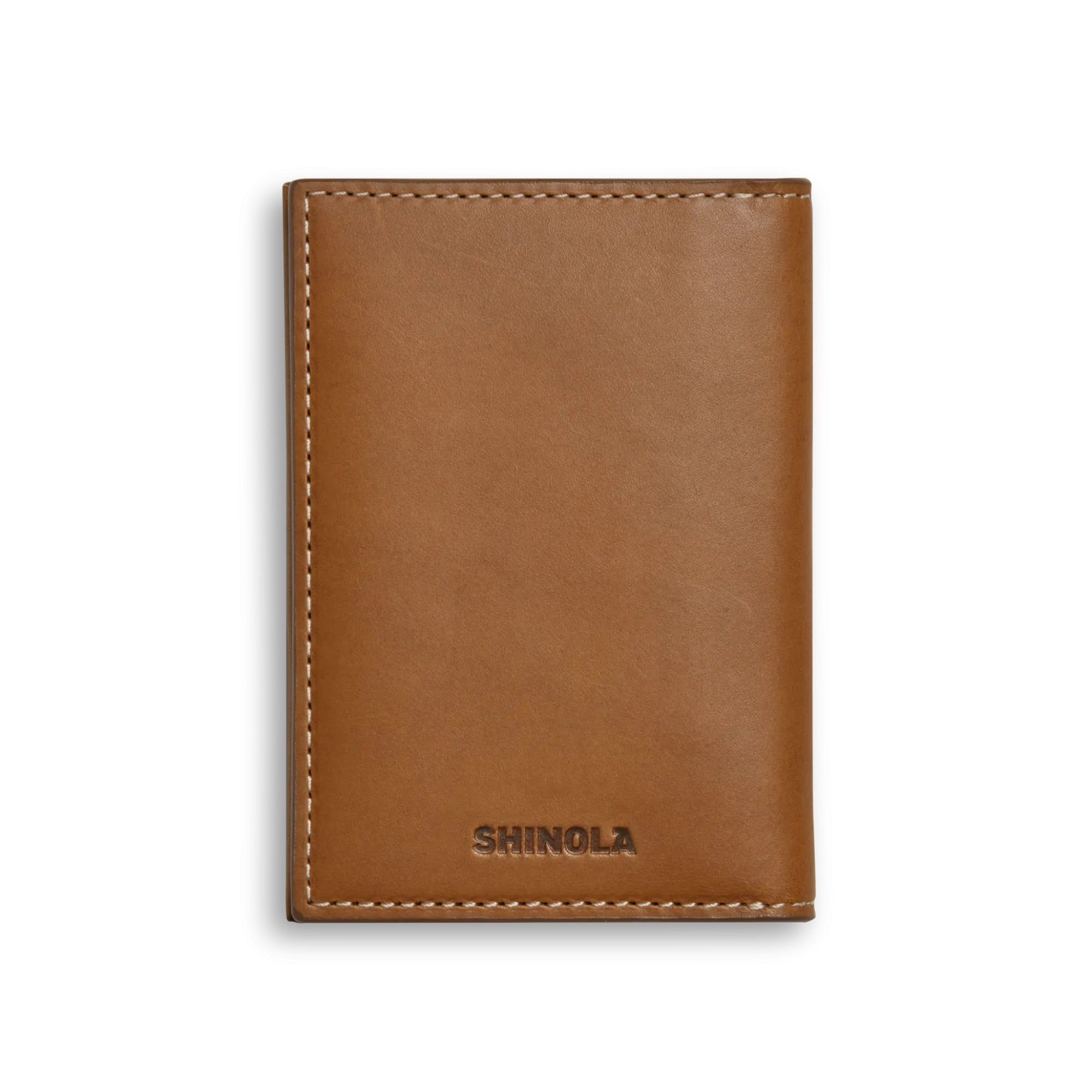 Shinola Monogrammable|Personalizable|Folded Card Holder Wallet Tan