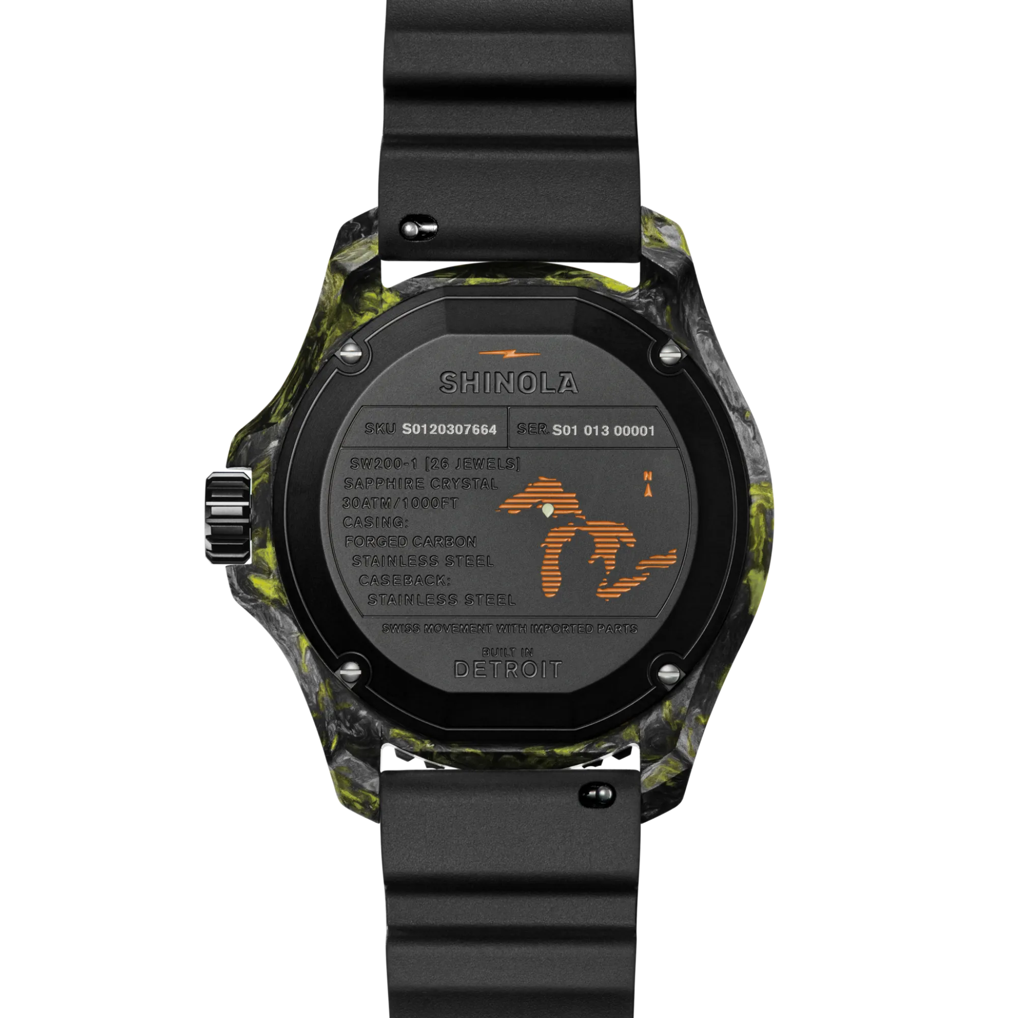 Shinola Automatic Watches|Automatic Watches|Forged Carbon Monster Watch