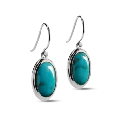 Shinola Shop All Women'S Jewelry|Sterling Silver|Heirloom Drop Earrings Turquoise