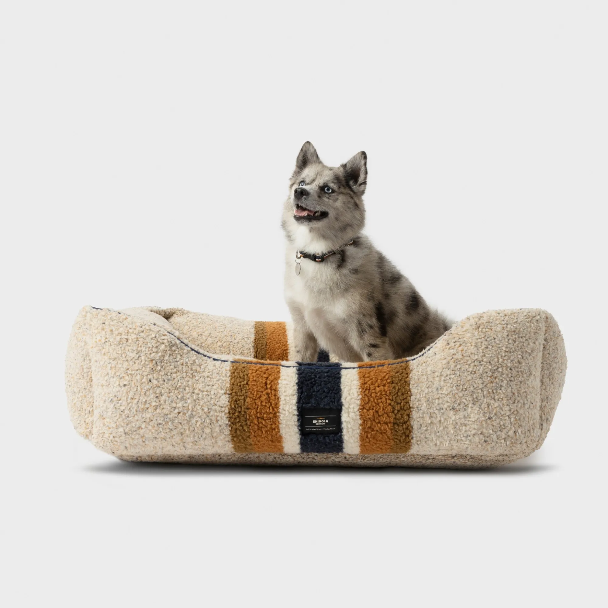 Shinola Shop All|Shop All Home|Kuddle Dog Bed Oat Stripe