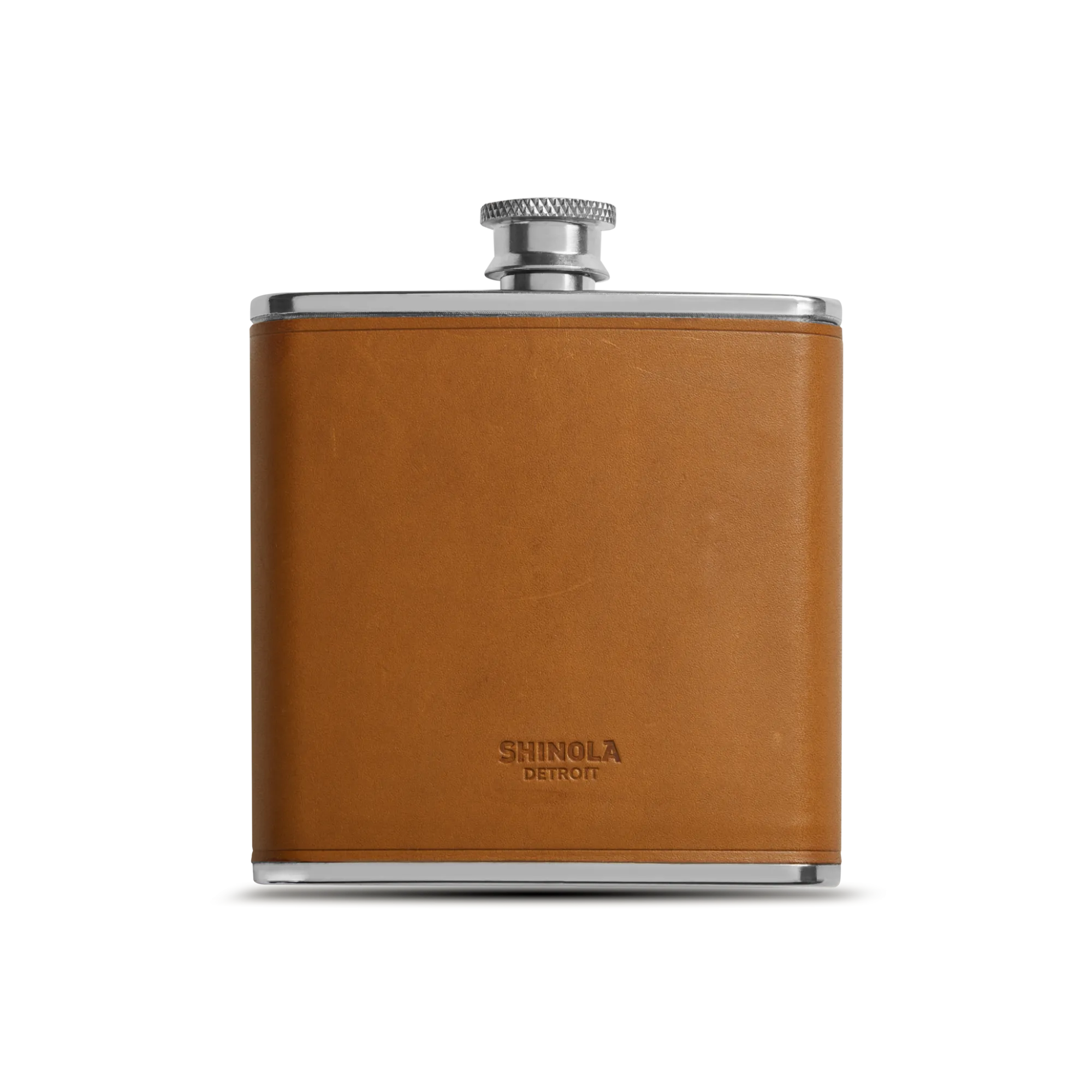 Shinola Shop All|Best Sellers|Leather Wrapped Flask Tan