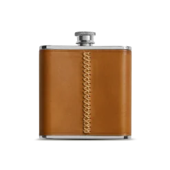 Shinola Shop All|Best Sellers|Leather Wrapped Flask Tan