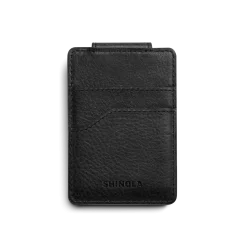 Shinola Monogrammable|Personalizable|Magnetic Money Clip Card Holder Black