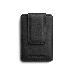 Shinola Monogrammable|Personalizable|Magnetic Money Clip Card Holder Black