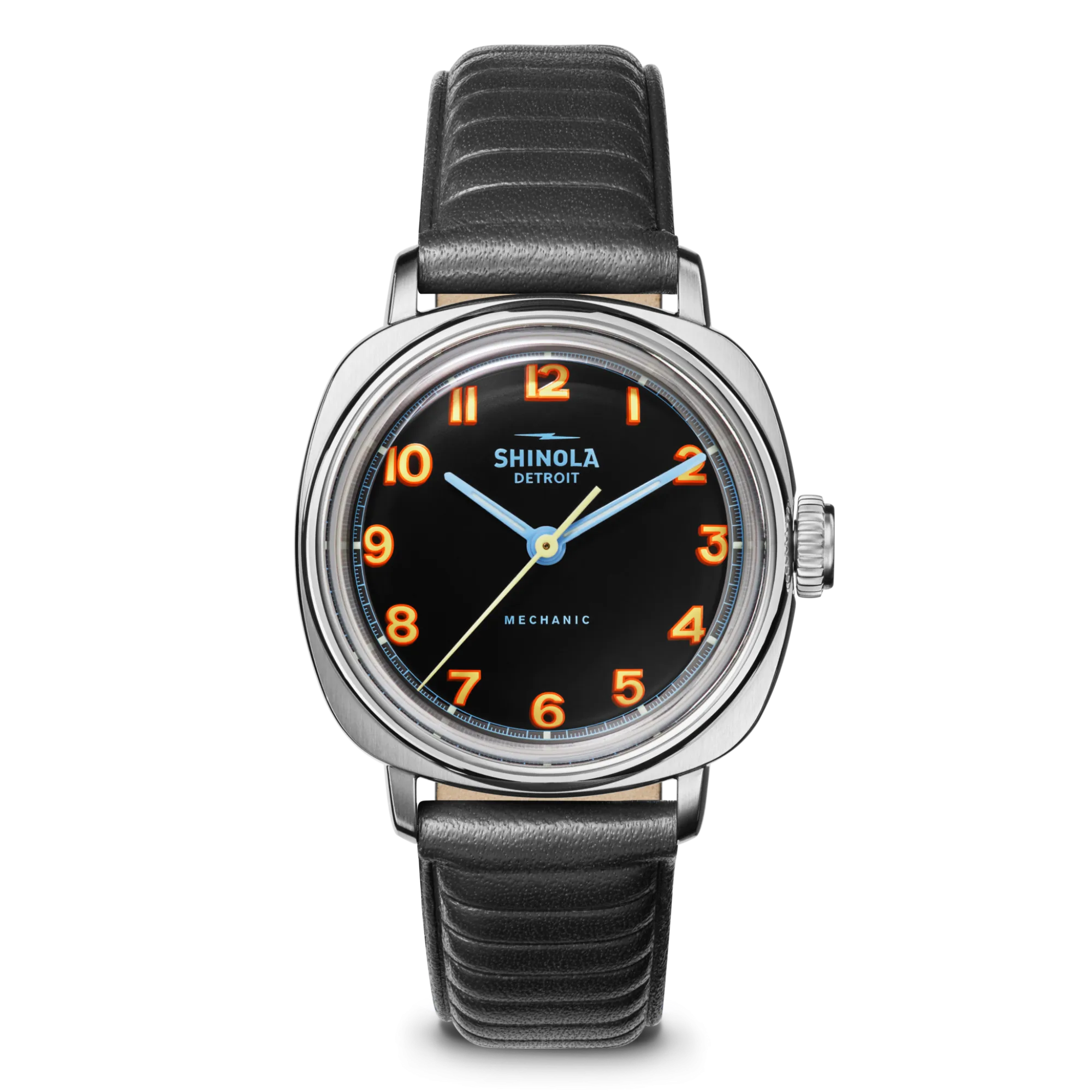 Shinola Best Sellers|Best Sellers|Mechanic Watch Black/Orange