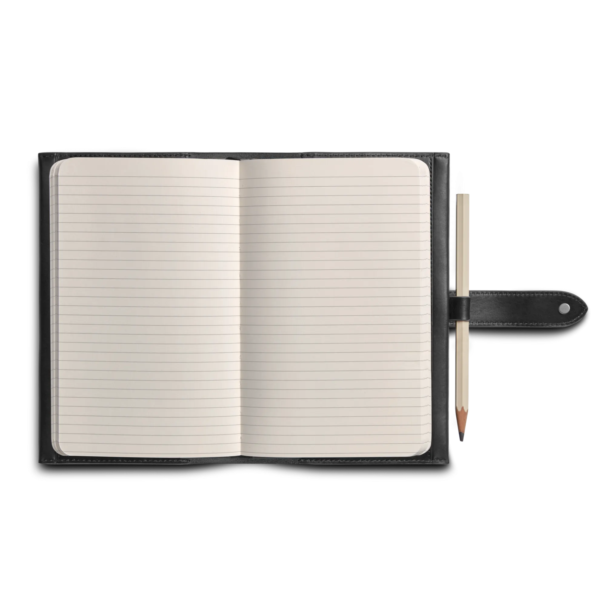 Shinola Monogrammable|New Arrivals|Medium Snap Journal Cover Black