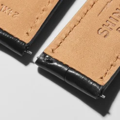 Shinola Shop All Straps|24Mm|24mm Black Alligator Leather Watch Strap (Long)