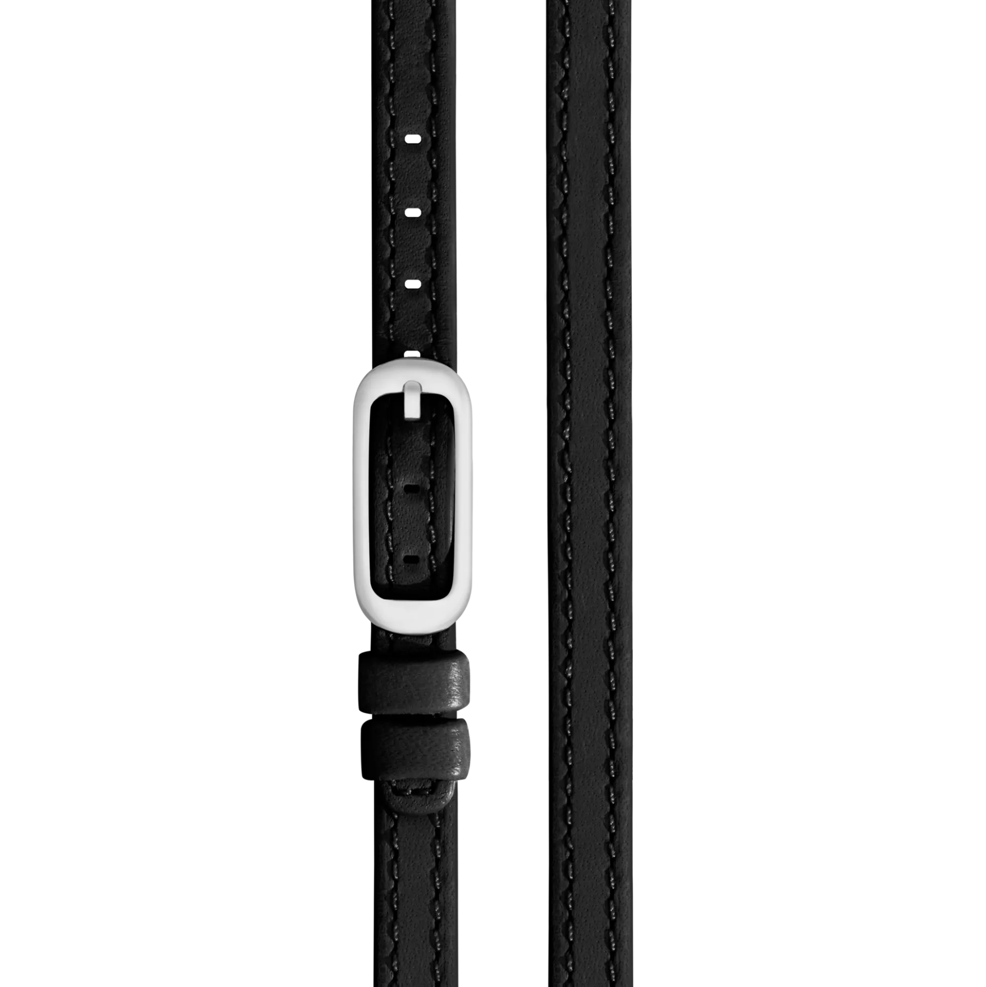 Shinola Shop All Straps|Leather|8mm Black Double Wrap Leather Watch Strap