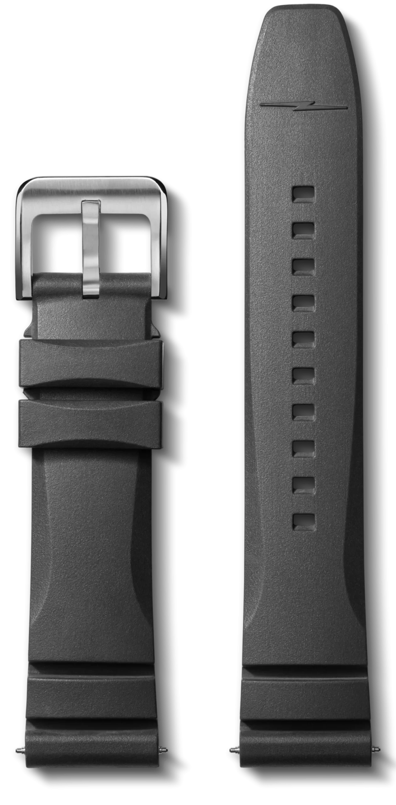 Shinola Rubber|22Mm|22mm Expandable Dive Rubber Watch Strap Black
