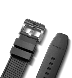 Shinola Rubber|22Mm|22mm Expandable Dive Rubber Watch Strap Black