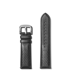 Shinola 22Mm|Shop All Straps|22mm Perforated Leather Watch Strap Black