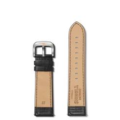 Shinola 22Mm|Shop All Straps|22mm Perforated Leather Watch Strap Black