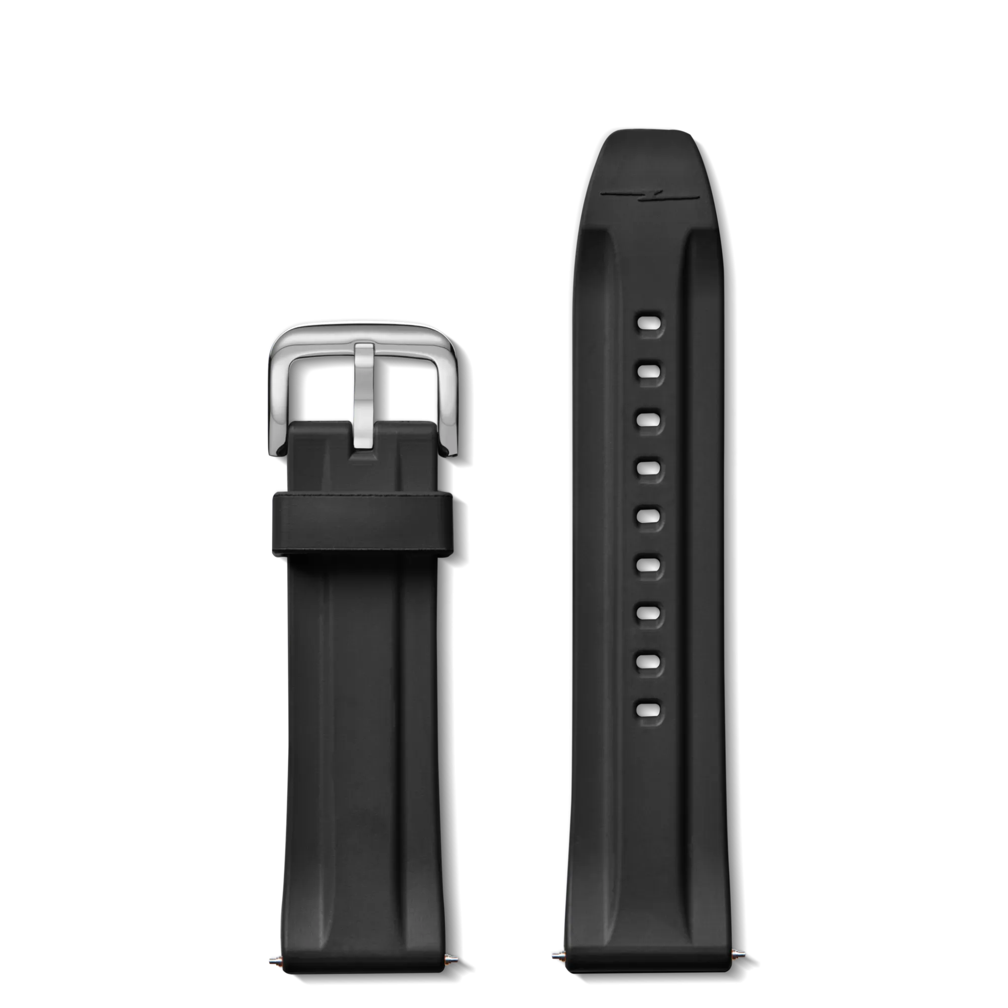 Shinola Rubber|24Mm|24mm Black Rubber Watch Strap