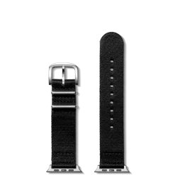 Shinola Shop All Straps|Apple Watch® Compatible|20mm Black Split Nylon Apple Watch Strap