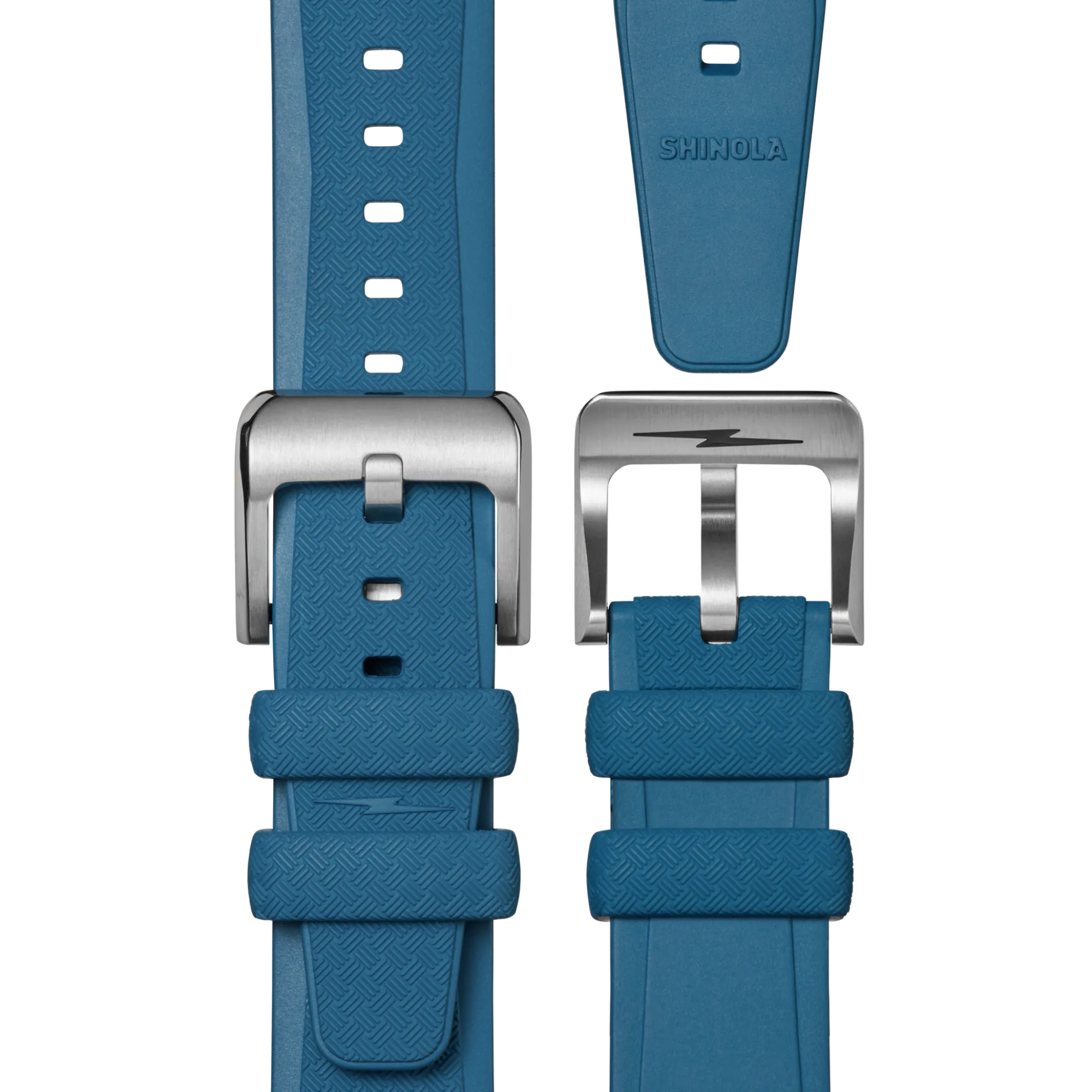 Shinola Rubber|Shop All Straps|20mm Rubber Watch Strap Blue