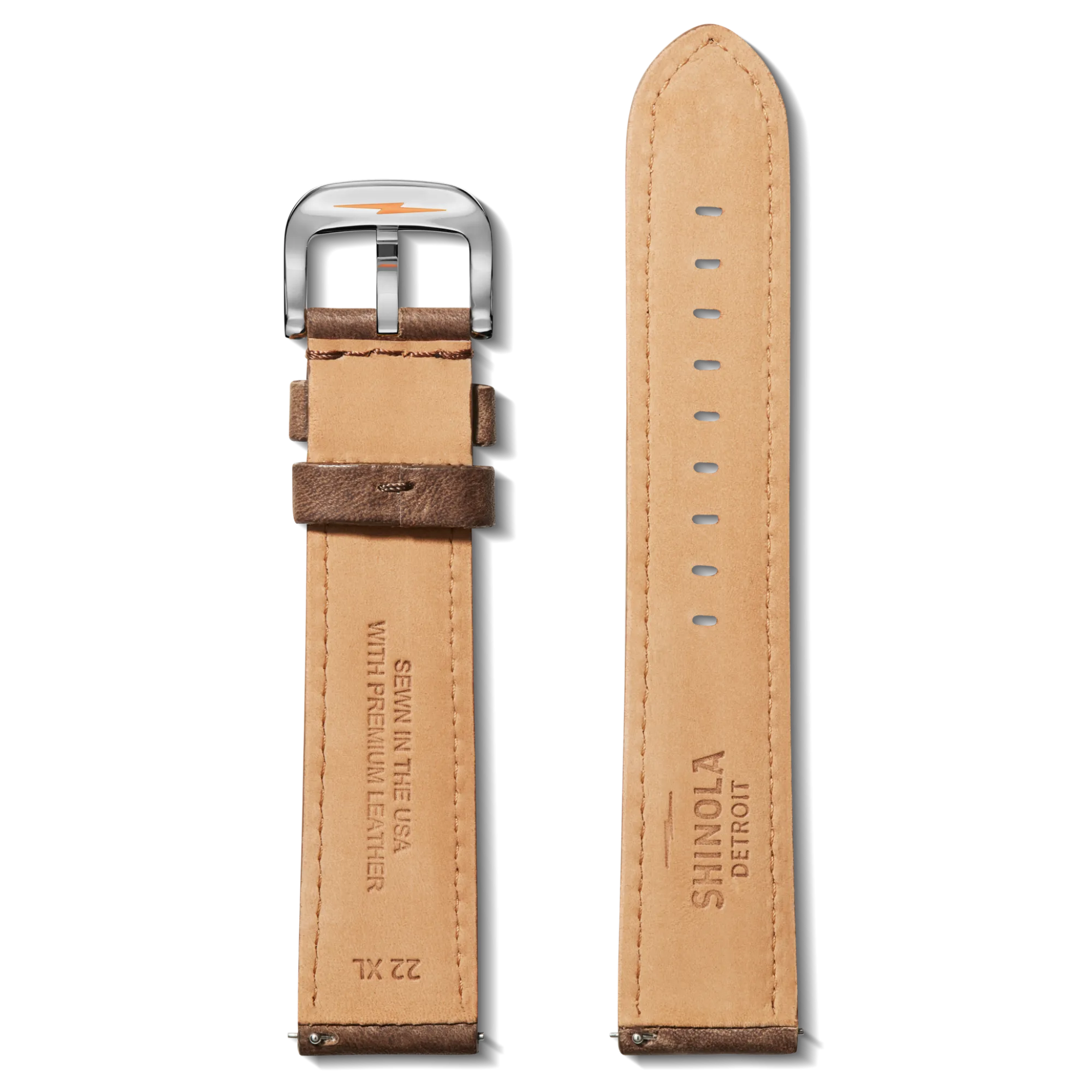Shinola 22Mm|Extra Long Watch Straps|22mm British Tan Leather Watch Strap (XL)
