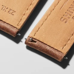 Shinola 22Mm|Extra Long Watch Straps|22mm British Tan Leather Watch Strap (XL)