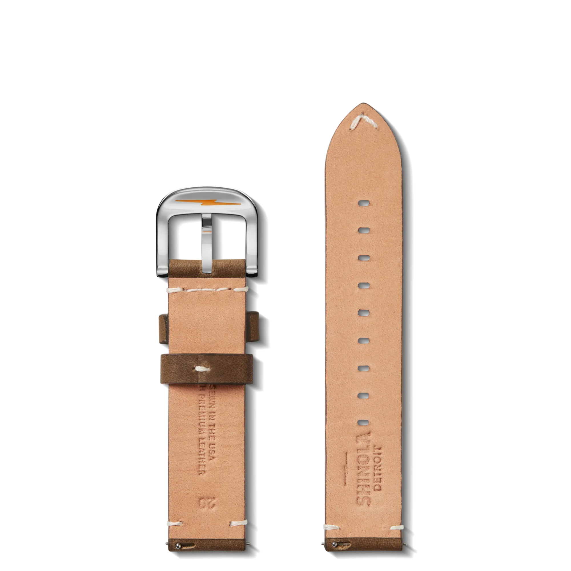 Shinola Shop All Straps|Leather|20mm Leather Watch Strap British Tan