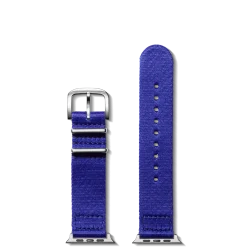 Shinola Apple Watch® Compatible|Nylon|20mm Cobalt Blue Split Nylon Apple Watch Strap